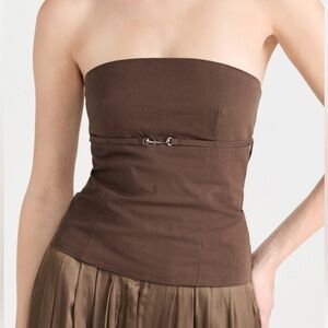 Lioness Allure Strapless Top in Chocolate Brown